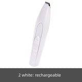 Pet Shaving Pet Hair Clippers Shaver Dog Hair Pusher - rechargeable white electric clipper for easy pet grooming.