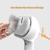 Pet Comb Self Cleaning Pets Hair Remover Brush For Dogs Grooming Tools Dematting Comb Built-in Mist Humidifier Pet Products - One-button hair removal design.